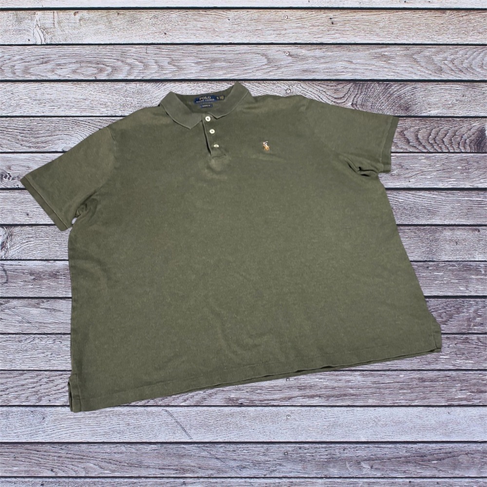 Polo Ralph Lauren Polo Shirt Mens XL Olive Green EUC Classic Fit Pony Logo